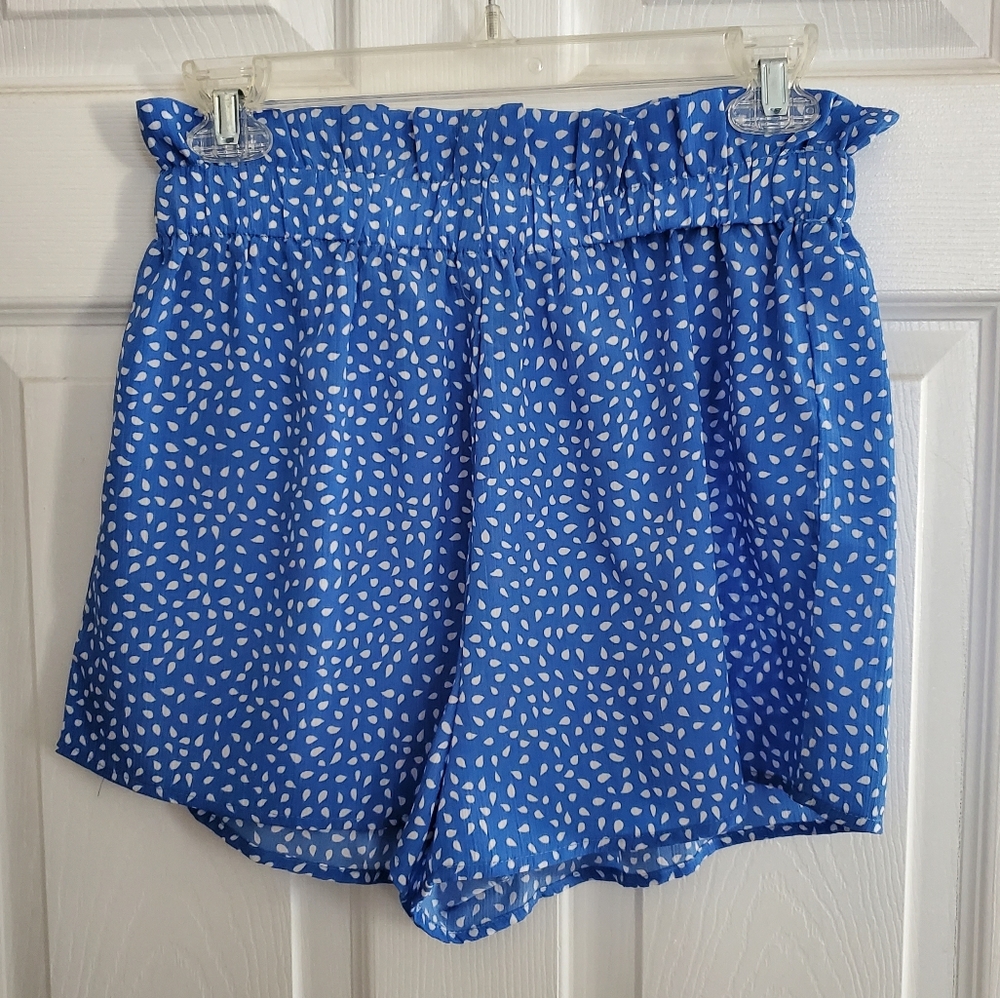 Blue Patterned Women's Shorts